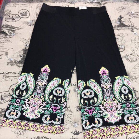 I.n.c. Printed Cropped Wide-Leg Pants - Picture 2 of 4